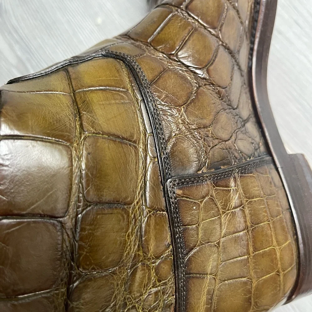 Gucci Alligator leather riding boots 8,5-9 - Picture 5 of 15